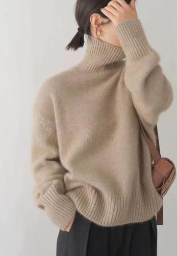 Turtleneck Sweaters for Women Long Sleeve Knit Jumpers Fall Winter Chunky Soft Warm Trendy Pullover Basic Top2