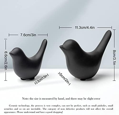 Notakia Small Birds Statues Black Home Decor Modern Style Decorative Ornaments for Living Room, Bedroom, Office Desktop, Cabinets - 5