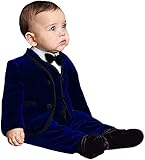 2T Tuxedo for Toddler Royal Blue Blazer Fashion Velvet Dress Suit for Christmas Holiay Party