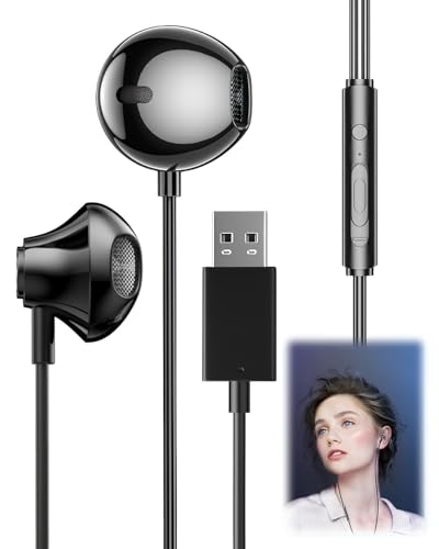 USB Headset In Ear Gaming-Headset mit MEMS-Mikrofon und Lautstärkeregler, PC-Kopfhörer mit Geräuschunterdrückung für PS4 PS5 2,5 m für Büro Skype Live und Gaming USB Headset In Ear Gaming-Headset mit MEMS-Mikrofon und Lautstärkeregler, PC-Kopfhörer mit Geräuschunterdrückung für PS4 PS5 2,5 m für Büro Skype Live und Gaming