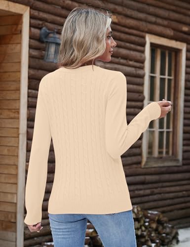 Image of Rapbin Women's Contrast Trim Knit Sweater Long Sleeve Crew Neck Pullover | Color Block Soft Lightweight Regual fit,Business Casual Work,Fashion Versatile Fall Spring Outfits,Winter Layer Clothing