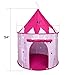 Princess Castle Play Tent with Glow in The Dark Stars Foldable Pop Up Pink Play Tent/House Toy for Indoor Kids Tent & Outdoor Children Tent Girls Gifts