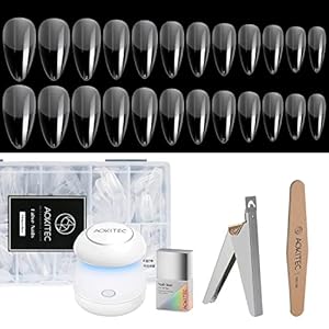 Aokitec Nagel-Set mit UV Lampe 504Stück