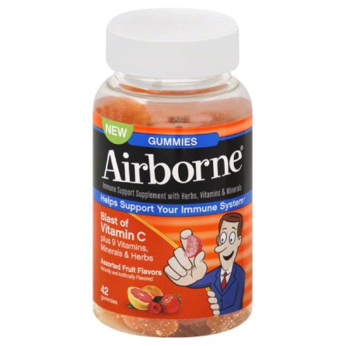 Airborne Gummies Assorted Fruit 42 CT (PACK OF 3)