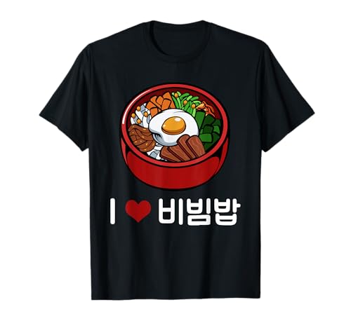 I Love Bibimbap Plat de riz traditionnel coréen Korea Love T-Shirt
