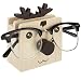 Humorous Reindeer Design Wood Desktop Pencil Cup Organizer/Novelty Eyeglass Holder/Cell Phone Stand
