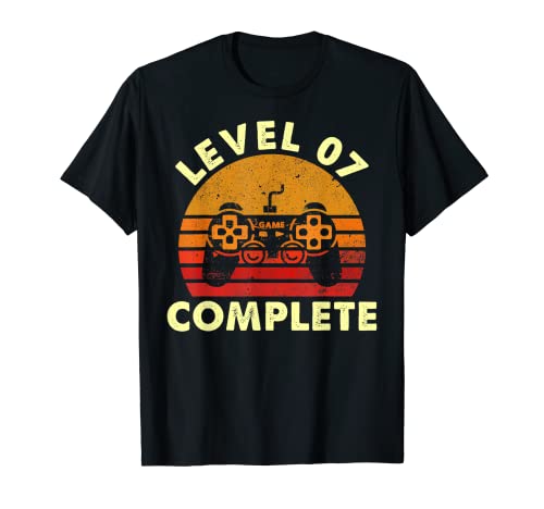 Level 7 - Camiseta vintage completa para celebrar la séptima boda Camiseta