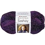 Coats Yarn Red Heart Boutique Sashay Metallic Yarn, Amethyst