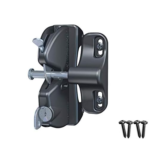D&D Technologies LLAA LokkLatch, Locking Gate Gravity Latch, Key Lockable on One Side of Gate, for Metal, Wood, and Vinyl Fences, Black