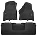 Husky Liners Weatherbeater | Fits 2010 - 2018 Dodge Ram 2500/3500 Mega Cab, Front & 2nd Row Liners - Black, 3 pc. | 99041