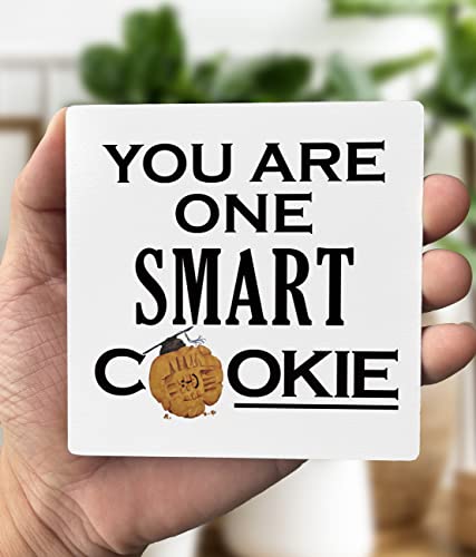 Funny Graduation Wood Plaque, You Are One Smart Cookie, Plaque with Wooden Stand, Funny Graduation Wood Sign Gift, Graduation Class of 2023 Gift, Gift for Daughter, Graduation, Best Friends, Family - Image 4