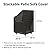 Easy-Going Stackable Patio Chair Cover UV Resistant Outdoor Chair Cover Waterproof Lawn Patio Furniture Covers Fits for 4-6 Stackable Dining Chairs (1 Pack-28Wx36Dx47H inch, Black)