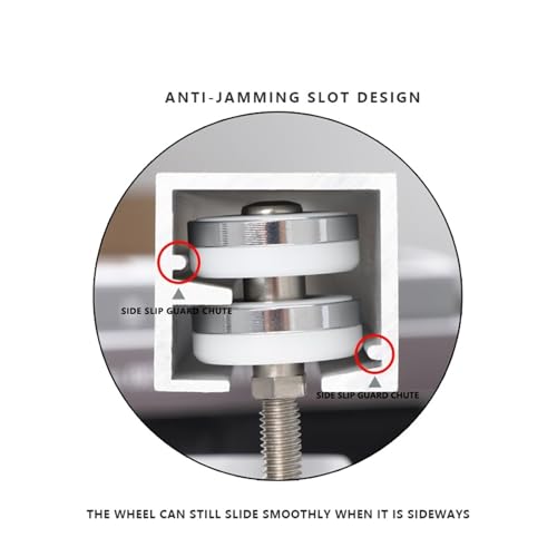Roue de suspension universelle évite déraillement porte axe