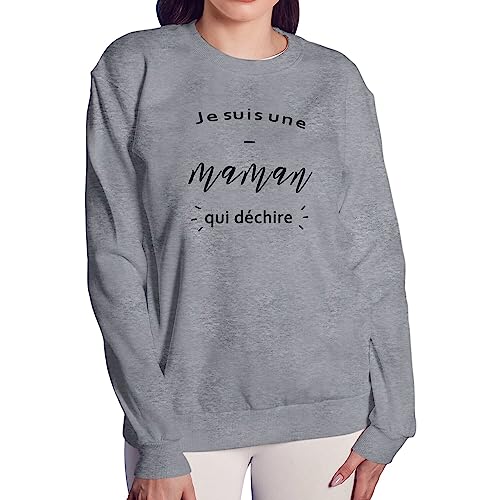 Sweat maman qui déchire pull décontracté pour sorties en famille