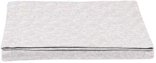 Amazon Basics - S�bana encimera, tejido jersey jaspeado, 180 x 290 + 10 cm - Gris claro