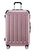 BEIBYE- Hartschalenkoffer Koffer Trolley Rollkoffer Reisekoffer Zahlenschloß 4 Zwilings-Rollen (Princess-pink, Middle-66cm)