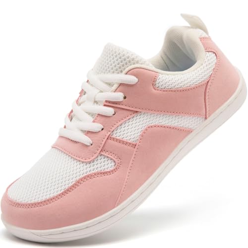 Women's Wide Toe Box Barefoot Sneakers Walking Slip On Shoes Zero Drop Running Sneakers Breathable Non Slip Casual Jogging Shoes