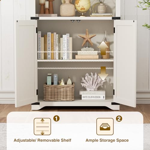 Farmhousebookshelvesandbookcaseswithdoorsantiquewhitetallbookshelfwithstoragecabinetkitchenpantrybathroomorganizer5tiercountryrusticdisplayrackforlivingroomhomeoffice Urban Country Home Decor Farmhouse bookshelves and bookcases with doors antique white tall bookshelf with storage cabinet kitchen pantry bathroom organizer 5 tier country rustic display rack for living room home office urban country home decor