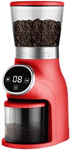 Burr Coffee Grinder Electric Coffee Grinder for Coffee Beans with 31 Precise Grind Settings 100g Capacity 40mm Stainless Steel (Red)