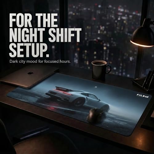 Image of AILKIN Large Gaming Mouse Pad for pc & Laptop, Extended Desk Mat [58x27cm] with Sports Car Design, Non-Slip Mouse Pad for Wireless Mouse, Keyboard & Desk Accessories