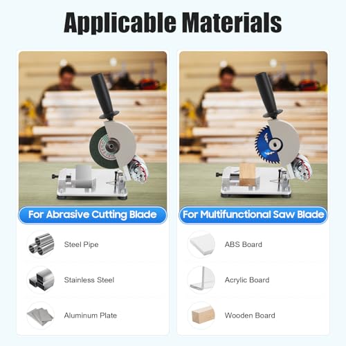 4\" Table Saw, 110V Mini Cut-Off Chop Saw, 1.57in Cutting Width Pure Copper Motor Aluminum Alloy Adjuatable 0-45° Angle Portable Micro Cutting Machine w/Protective Cover,Handle for Wood Boards - Thumbnail 6