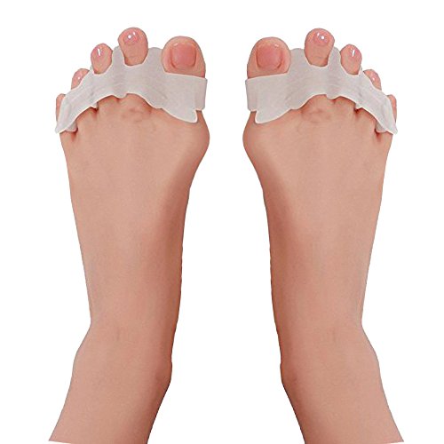 Toe Separator,Toe Spacers for Men Women Toe Bunion Pain Correct Relief Toe Straightener for Hammer Toe by Explore Lifez. (1 pair)