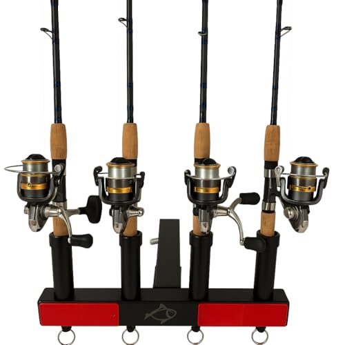 Offroading Hitch Mount Fishing Rod Holder with 4 Tubes