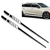Nowkont 2 PCS Car Side Body Long Stripes Decals, 4.52In x 88.58In Vehicle Side Door Decorative Stripes, Universal Automotive Exterior Stickers Accessories for Most SUV Truck Car (Black)