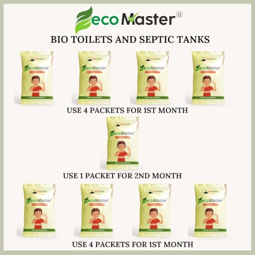 Image of Ecomaster Drain & Septic Tank Cleaner 500g | Powerful Drain Opener Powder for Kitchen Sink, Bathroom & Toilet | Helps Remove Odor & Break Down Waste Buildup | PACK OF 2
