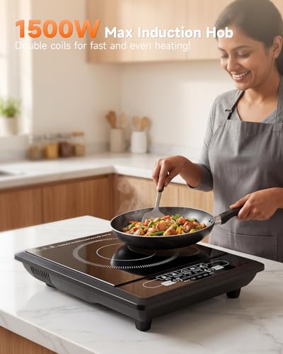 Image of 2500W Induction Cooktop | Feather Touch Control | 5 Preset Menus | Auto Cut-Off | High Power Induction Stove