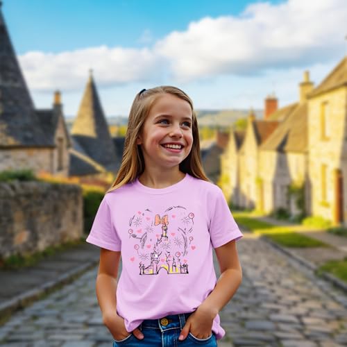 Image of GLIGLITTR Magic Shirt for Toddler Baby Girls Magical Kingdom Tshirt Cute Castle Outfit Holiday Family Vacation Summer Tee Top