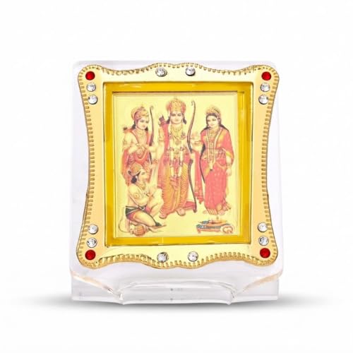 Image of Ram Darbar Car Dashboard | Showpiece Decor Religious Frame for Pooja, Prayer and Gift