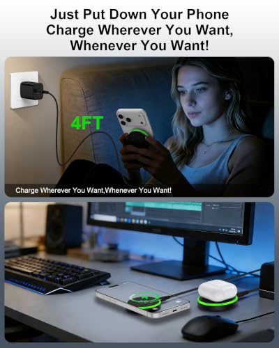 Image of 25W MagSafe Charger Wireless Fast Charging Pad for Google Pixel 11 10 9 Pro | Android Magnetic Wireless Charger 25W Fast Phone Charging Pad for Pixel 11 10 9 Pro XL,Galaxy S26Ultra-30W Wall Plug Included