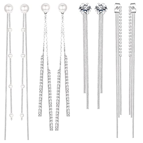 💕Eleganti set di orecchini💕--Puoi realizzare orecchini a catena con strass come regalo meraviglioso per tua moglie, madre, figlia o altre amiche per compleanni, anniversari, proposte, matrimoni, festa della mamma, Ringraziamento, Natale e altre occasioni.
