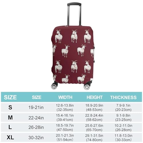 Goat Pattern Travel Luggage Cover for Suitcase 19-32 Inches Elastic Washable Baggage Protector2