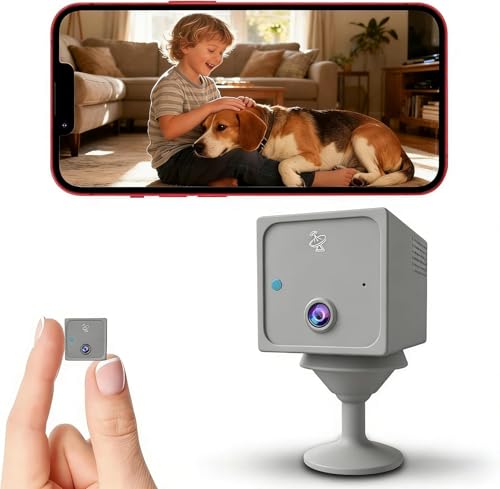 Mini Camera Wireless No WiFi Security Nanny Cam with 4G SIM Card