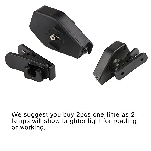 Allomn 2Pcs Mini Led Eyeglass Reading Light Bright Night Lamp With Rotate Clip For Kids Old People Maintenance Worker #TOP5