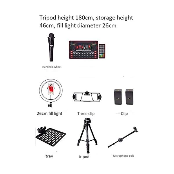 WMMCM Ringlicht mit Standplatz, LED-Ring-Licht-Stativ Video Licht Kit mit verstellbarem Licht-Standplatz, Telefon… – Bild 3