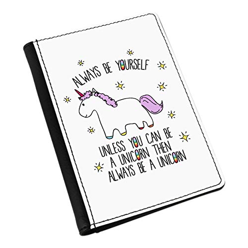 Porte-passeport violet licorne à offrir à un amateur de voyage