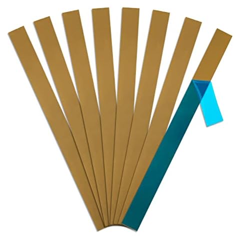 HYGMPDAS Brass Shim Stock Assortment - 12'' x 1'' x 0.016'', 8 PCS Brass Sheet Strip Cover