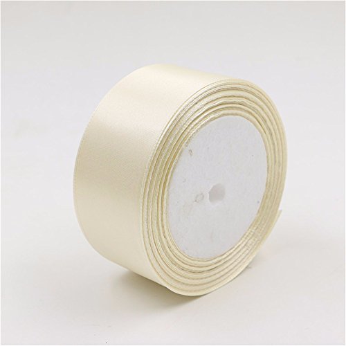 Akoak 2 Inches 25 Yards Beige Satin Ribbon Perfect For Wedding, Gift Wrapping #TOP19