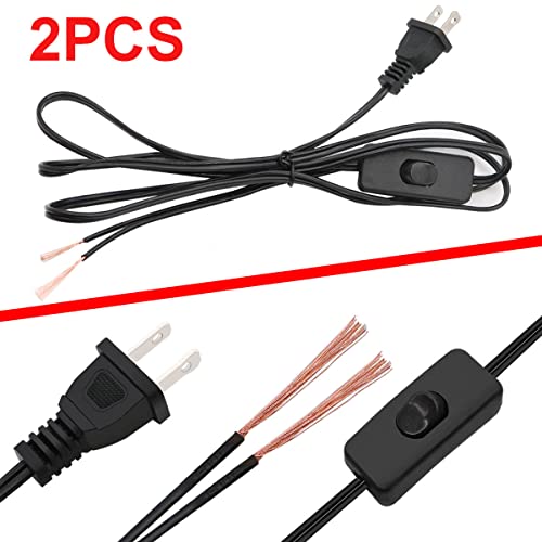 Smseace CADX-2P 2-Piece 6 Feet Black Light Cord thumb #4