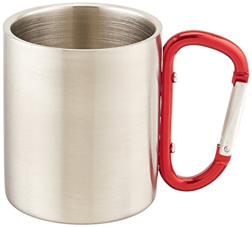 Outdoor RX Stainless Steel Carabiner Mug (Red, 8-Ounce)
