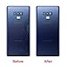 Afeax Compatible Back Glass Door Cover Housing Installed Camera Frame Lens Adhesive Replacement for Samsung Galaxy Note 9 - Any Carrier - N960 (Blue)