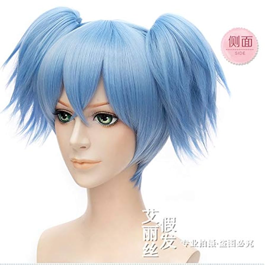 Amazon.co.jp: Cosplay wig 暗殺教室 塩田 渚 コスプレ 髪 青