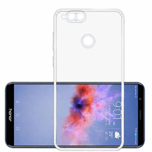 Image of COVERBLACK Soft Rubber Silicon Clear Back Cover Compatible Model for Huawei Honor 7X - Transparent