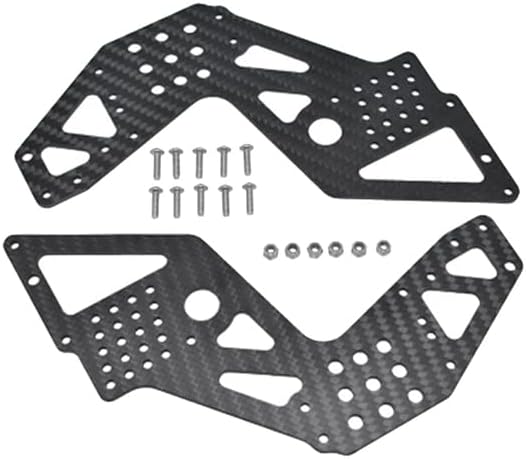 Carbon Fiber Front/Rear Guard Plate Universal Side Protection Guard Plate for LOSI 1/8 LMT Solid AXLE 4WD Monster Truck - (Color: As Shown)