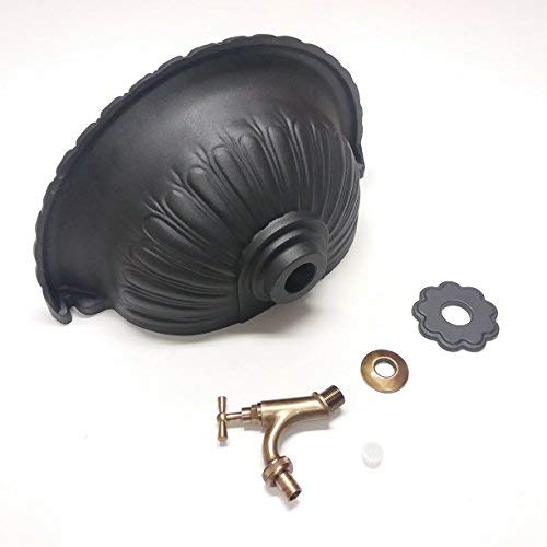 Fonderia Bongiovanni Fontana A Muro Da Giardino - Kit Liberty In Alluminio, Con Rubinetto Ottone Brunito - Foto 9