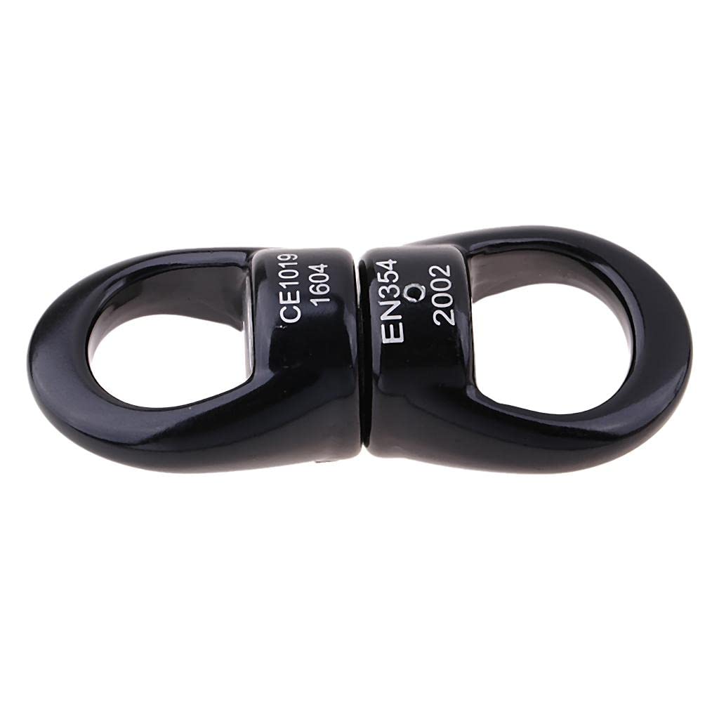 Conector Giratorio de Escalada Rock Climbing Rotary Connector Swivel Rotor Anillo Giratorio Giratorio para Anclaje Seguro Aleación de Aluminio 30 Kn