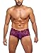 ADOME Mens Mens lace Panties Sexy Underwear Lace Boxer Briefs Purple X-Large